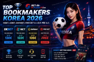 Top Bookmakers Korea 2026 | 한국 인기 스포츠 베팅 사이트 & Free Bet 뉴스